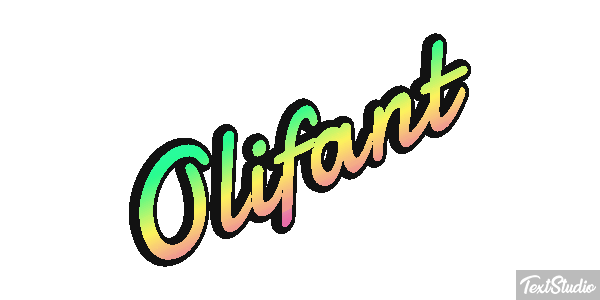 Olifant Tekst effect