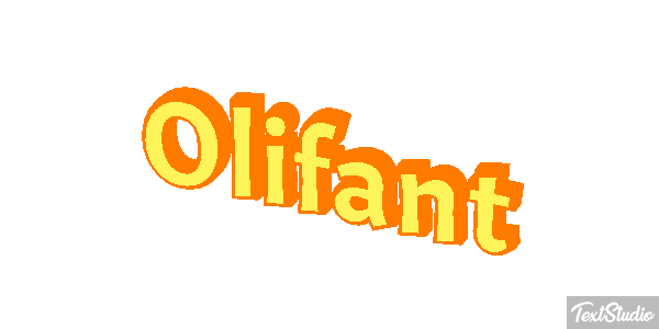 Olifant Tekst effect