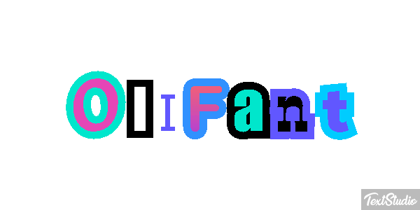Olifant Tekst effect
