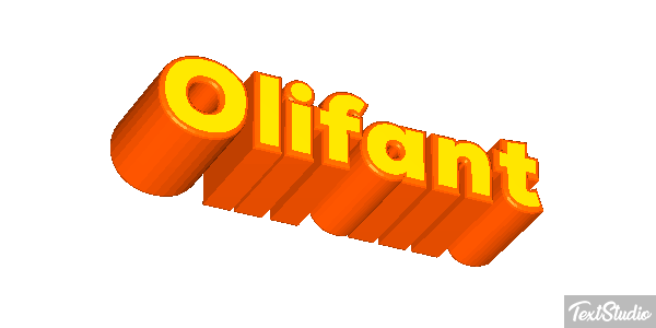 Olifant Tekst effect