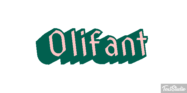 Olifant Tekst effect