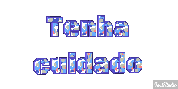Tenha cuidado Efeito do texto