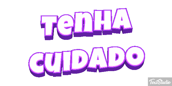 Tenha cuidado Efeito do texto