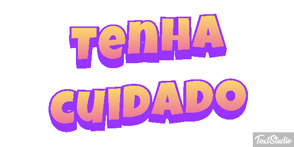Tenha cuidado Efeito do texto