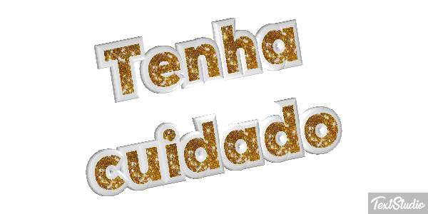Tenha cuidado Efeito do texto
