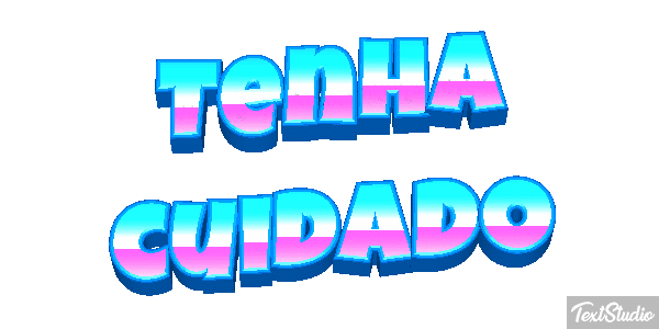Tenha cuidado Efeito do texto