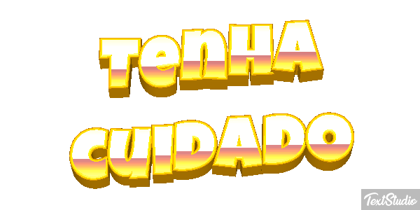 Tenha cuidado Efeito do texto
