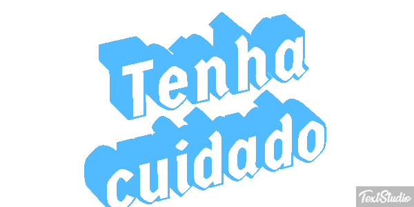 Tenha cuidado Efeito do texto