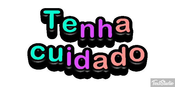Tenha cuidado Efeito do texto
