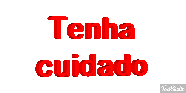 Tenha cuidado Efeito do texto