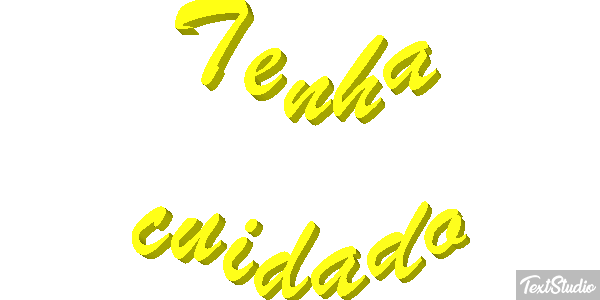 Tenha cuidado Efeito do texto