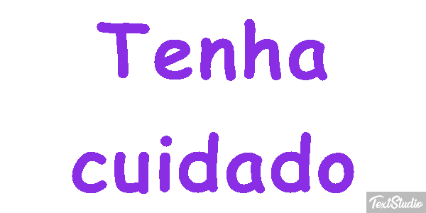 Tenha cuidado Efeito do texto