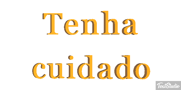 Tenha cuidado Efeito do texto