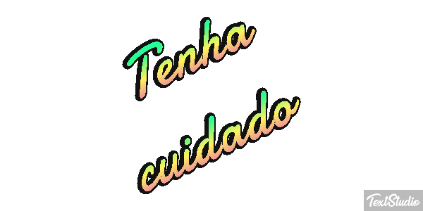 Tenha cuidado Efeito do texto