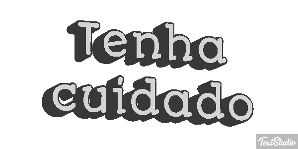 Tenha cuidado Efeito do texto