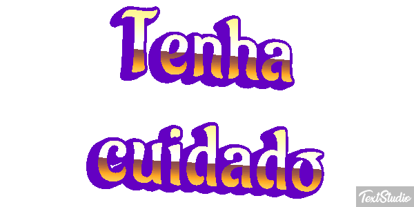 Tenha cuidado Efeito do texto