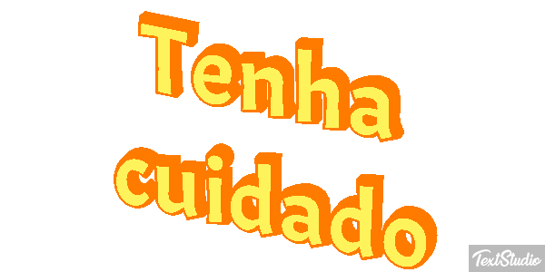 Tenha cuidado Efeito do texto