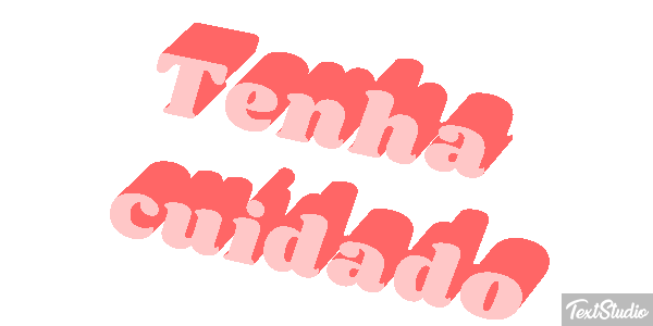 Tenha cuidado Efeito do texto