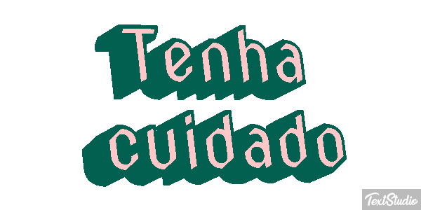 Tenha cuidado Efeito do texto