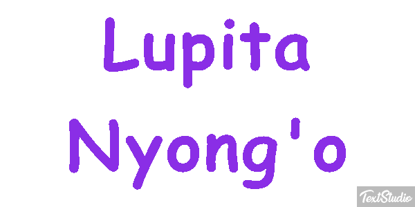 Lupita Nyong'o Text effect