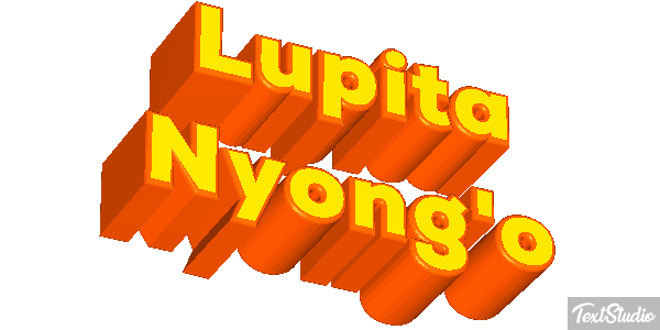Lupita Nyong'o Text effect