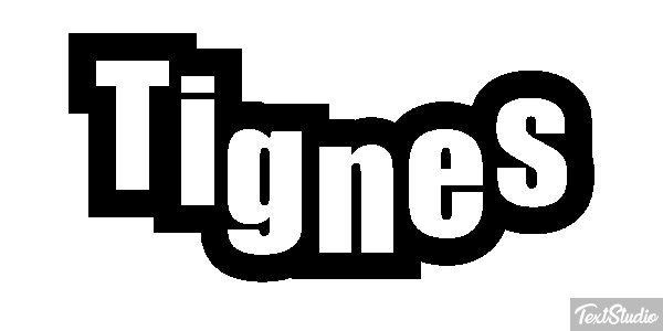 Tignes Efekt tekstowy