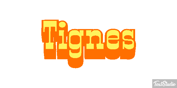 Tignes Efekt tekstowy