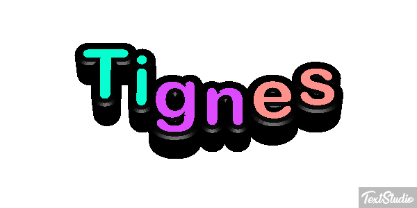 Tignes Efekt tekstowy