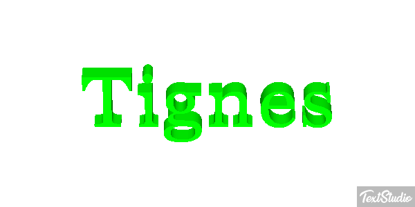Tignes Efekt tekstowy