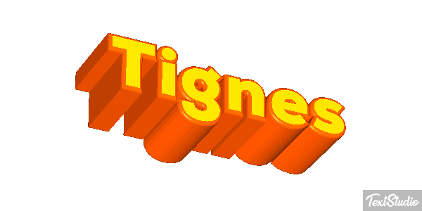 Tignes Efekt tekstowy