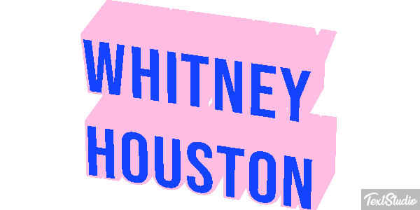 Whitney Houston Text effect
