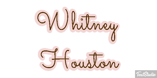 Whitney Houston Text effect