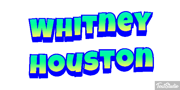 Whitney Houston Text effect