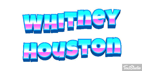 Whitney Houston Text effect