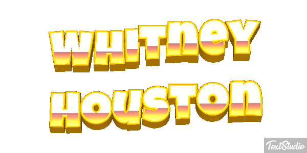 Whitney Houston Text effect