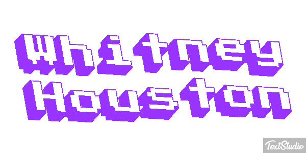 Whitney Houston Text effect
