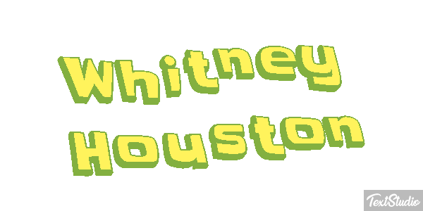 Whitney Houston Text effect