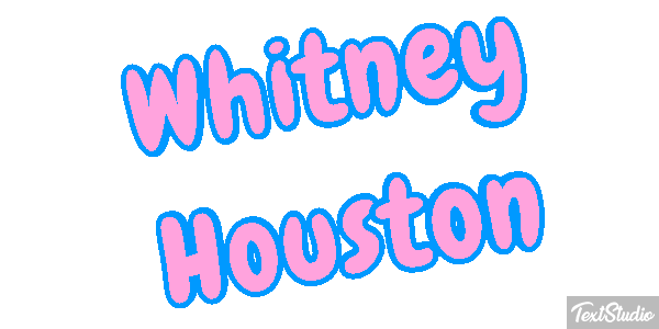 Whitney Houston Text effect