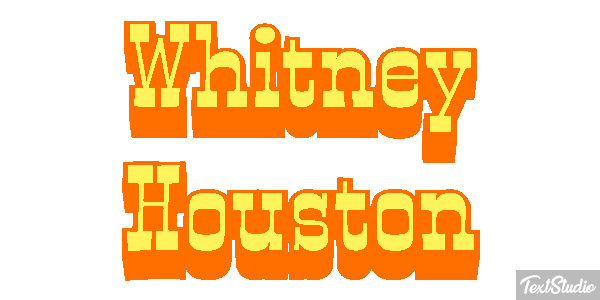 Whitney Houston Text effect