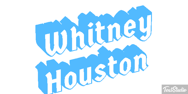 Whitney Houston Text effect
