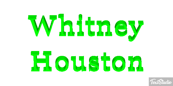Whitney Houston Text effect