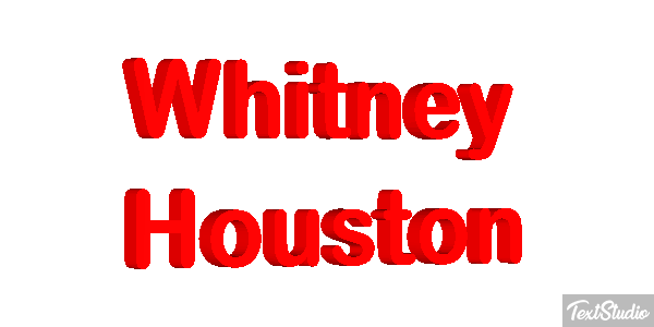 Whitney Houston Text effect