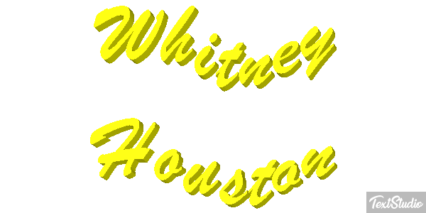 Whitney Houston Text effect