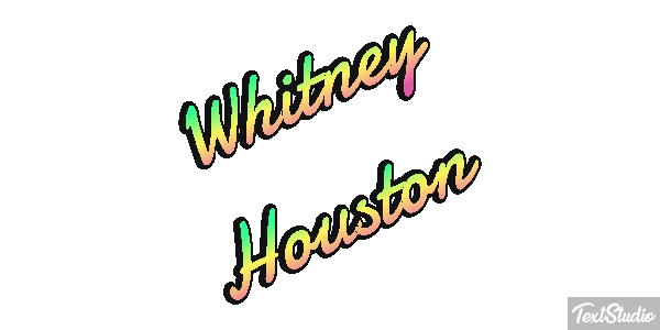 Whitney Houston Text effect