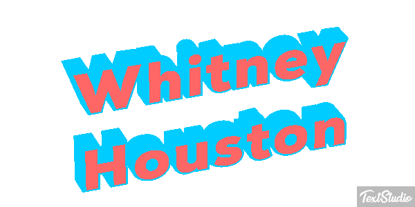 Whitney Houston Text effect