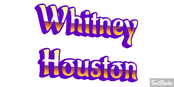 Whitney Houston Text effect