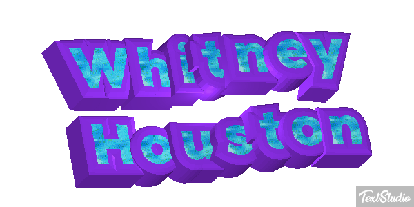 Whitney Houston Text effect