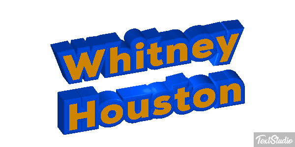 Whitney Houston Text effect