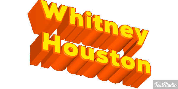 Whitney Houston Text effect