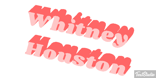 Whitney Houston Text effect